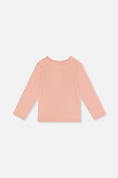 Long Sleeve Organic Cotton T-Shirt Pink - J20I70_08100
