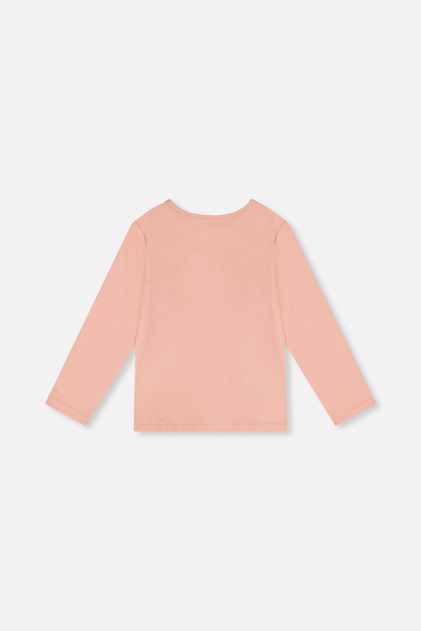 Long Sleeve Organic Cotton T-Shirt Pink - J20I70_08100