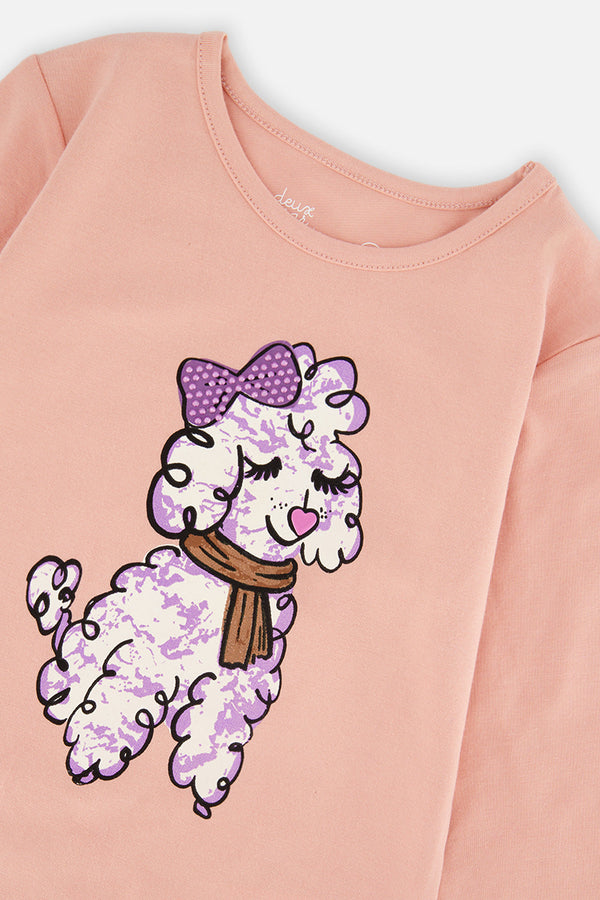 Long Sleeve Organic Cotton T-Shirt Pink - J20I70_08100