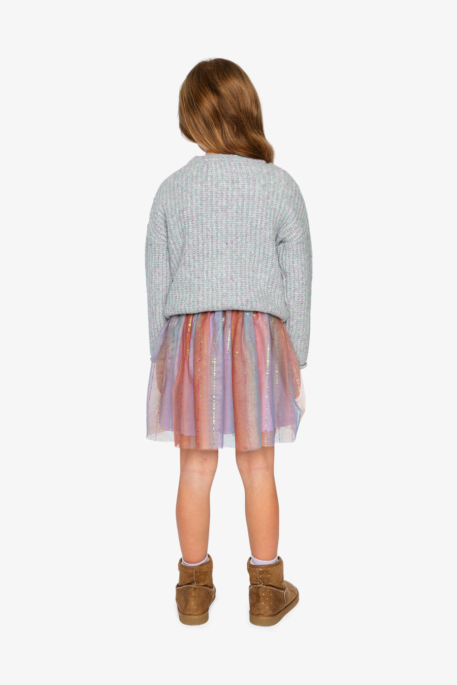 Poodle Sweater Pale Turquoise And Lilac - J20IT33_03250