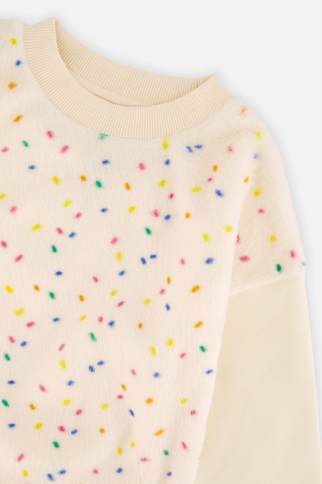 Bi-Material Sweater Off-White - J20J32_01010