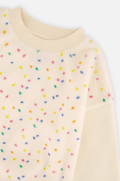 Bi-Material Sweater Off-White - J20J32_01010