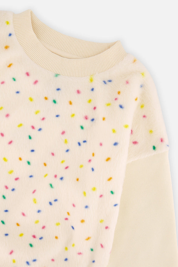 Bi-Material Sweater Off-White - J20J32_01010