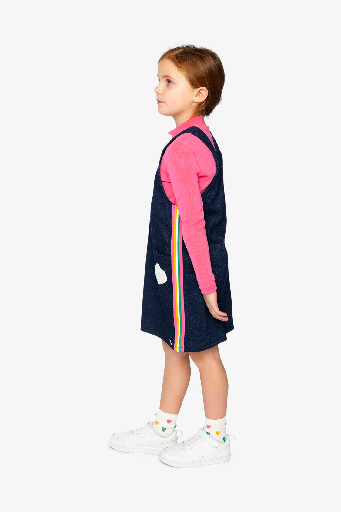 French Terry Dress Navy Blue Denim - J20J40_01230