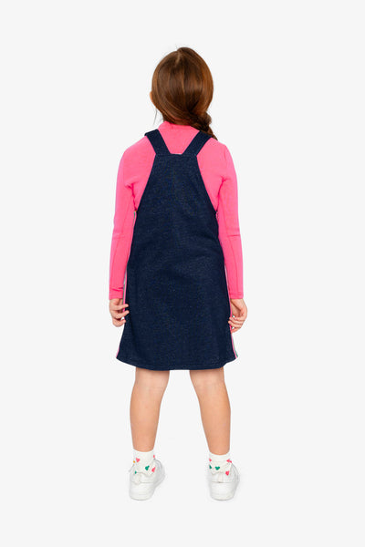 French Terry Dress Navy Blue Denim - J20J40_01230