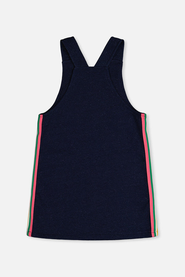 French Terry Dress Navy Blue Denim - J20J40_01230
