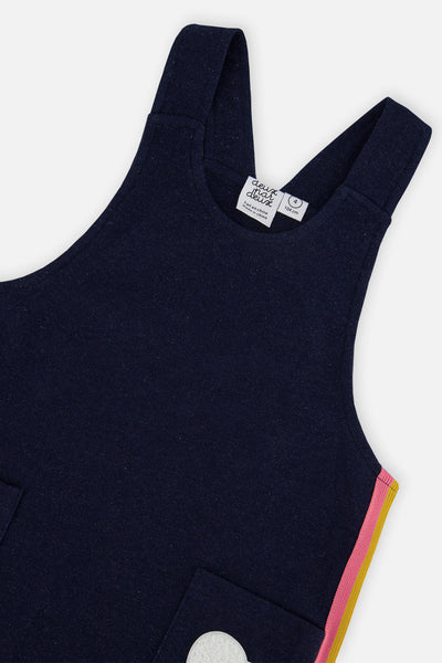 French Terry Dress Navy Blue Denim - J20J40_01230