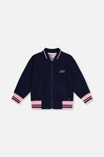 French Terry Jacket Navy Blue Denim - J20J50_01230