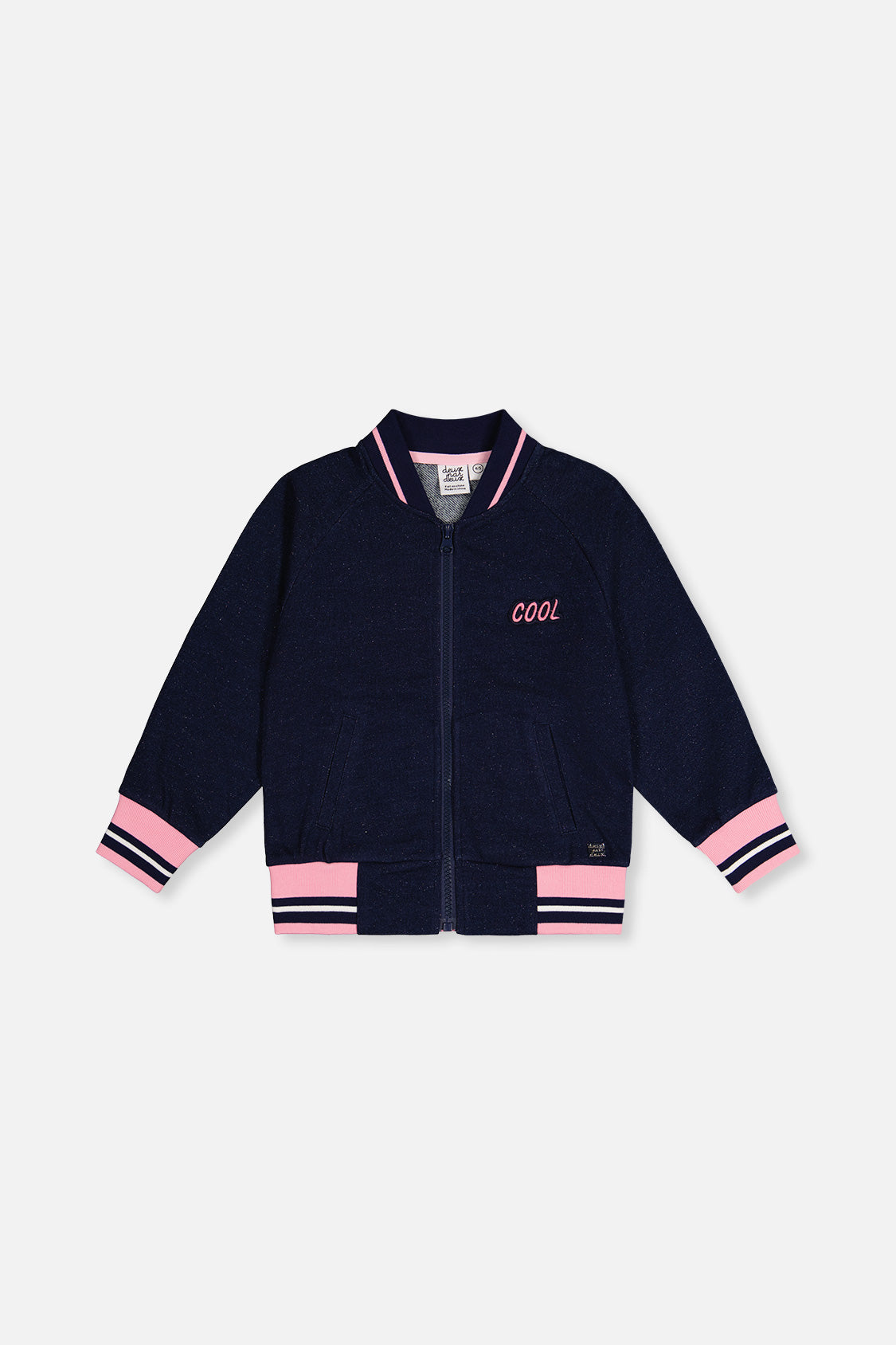 French Terry Jacket Navy Blue Denim - J20J50_01230