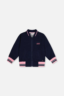 French Terry Jacket Navy Blue Denim - J20J50_01230