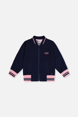 French Terry Jacket Navy Blue Denim - J20J50_01230