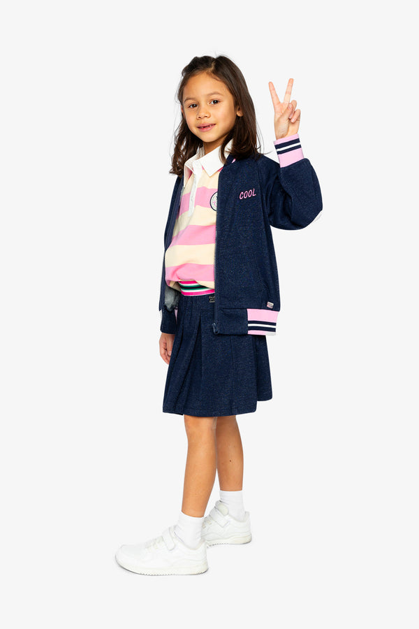 French Terry Jacket Navy Blue Denim - J20J50_01230