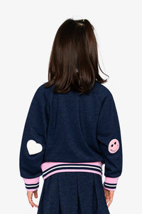 French Terry Jacket Navy Blue Denim - J20J50_01230