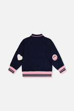 French Terry Jacket Navy Blue Denim - J20J50_01230