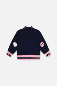 French Terry Jacket Navy Blue Denim - J20J50_01230