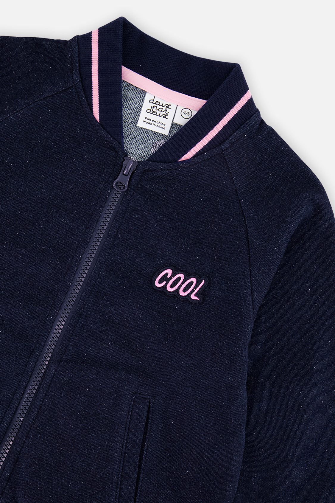 French Terry Jacket Navy Blue Denim - J20J50_01230