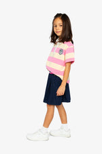 Polo Top Pink And Beige Stripes - J20J73_2J297