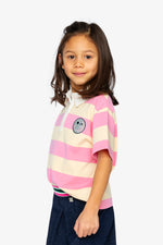 Polo Top Pink And Beige Stripes - J20J73_2J297