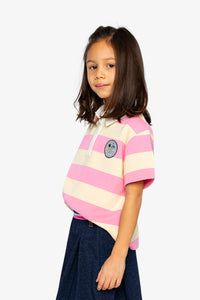 Polo Top Pink And Beige Stripes - J20J73_2J297