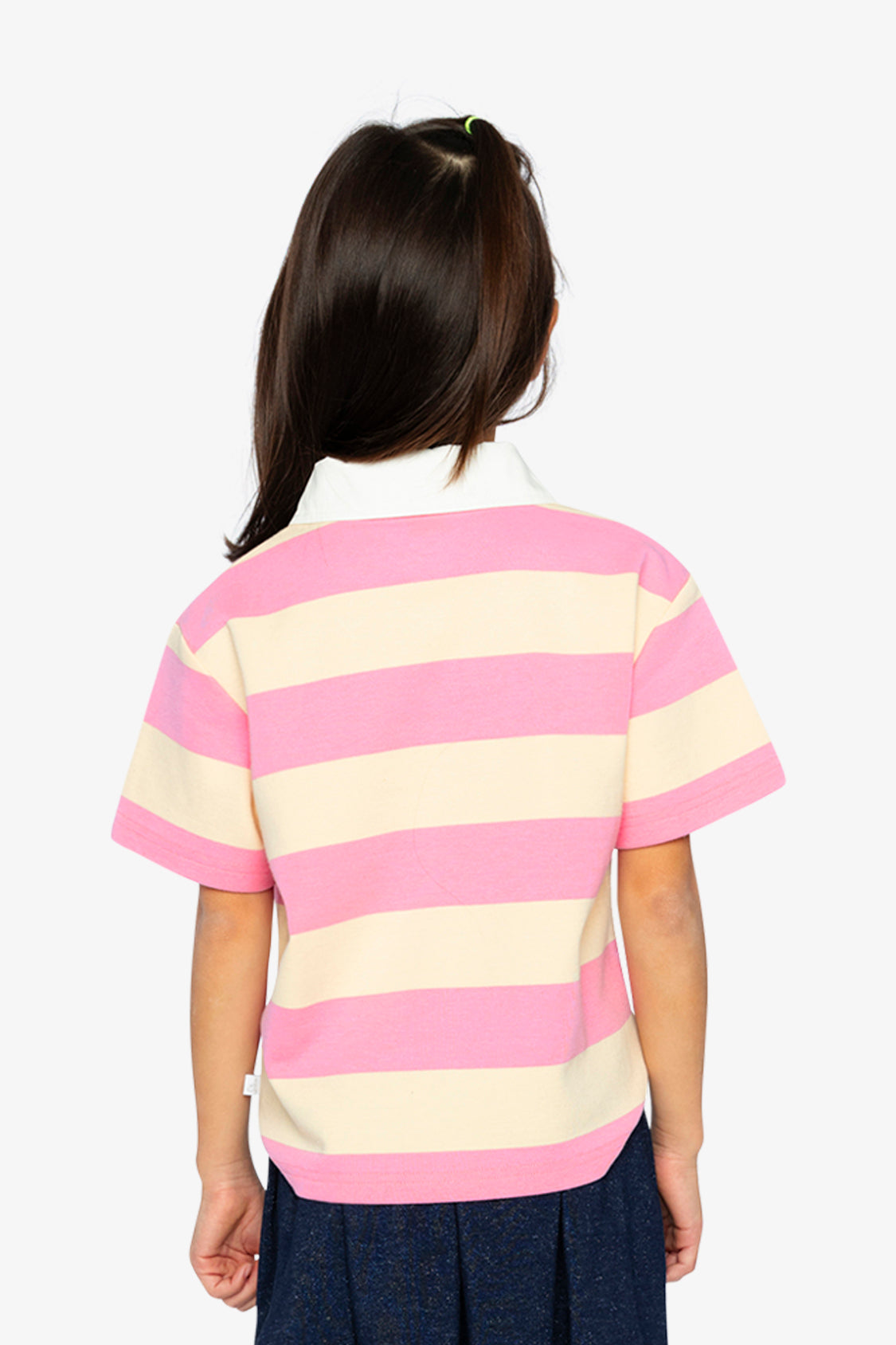 Polo Top Pink And Beige Stripes - J20J73_2J297