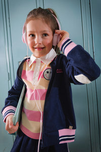 Polo Top Pink And Beige Stripes - J20J73_2J297