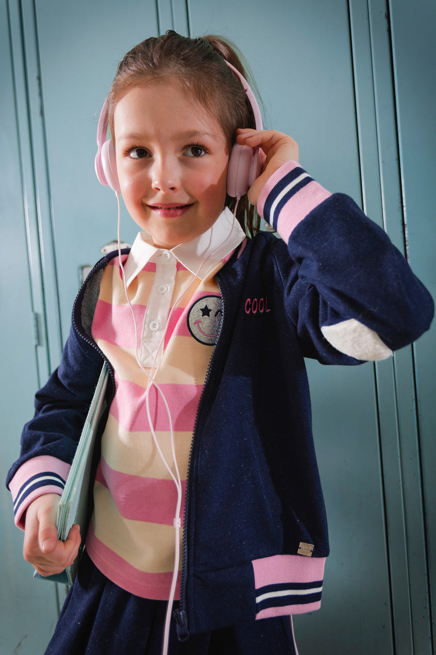Polo Top Pink And Beige Stripes - J20J73_2J297