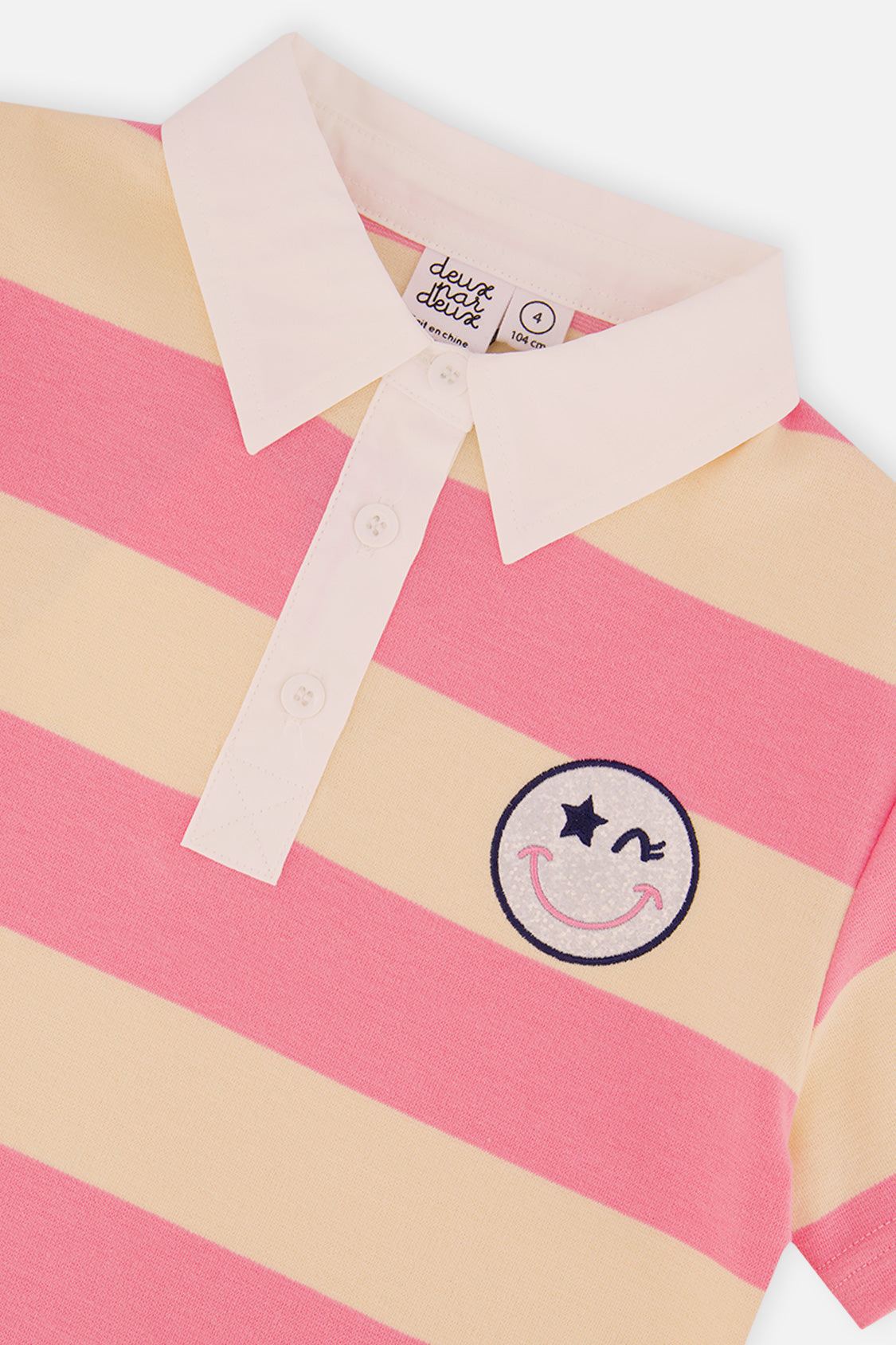 Polo Top Pink And Beige Stripes - J20J73_2J297