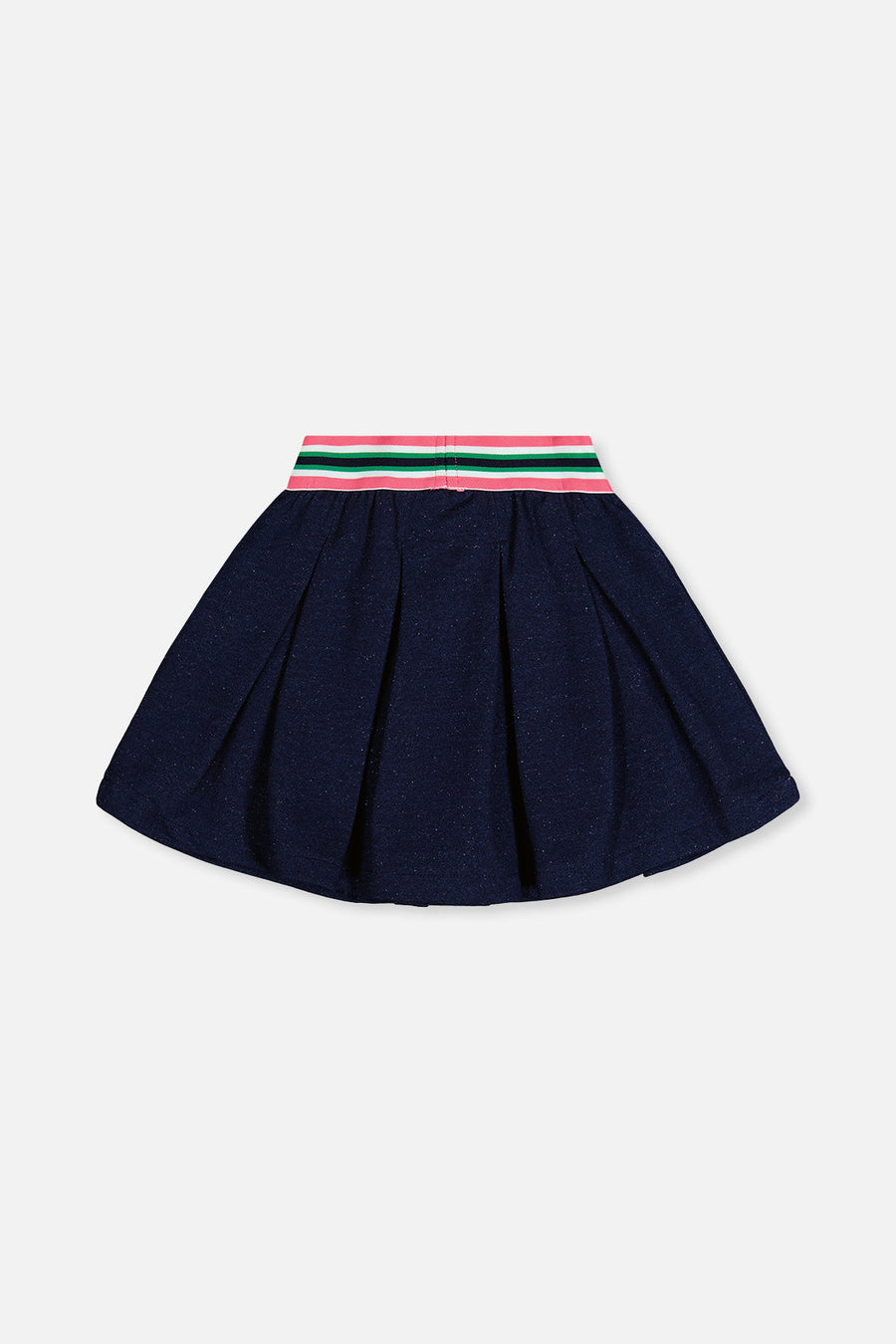 Pleated French Terry Skirt Navy Blue Denim - J20J80_01230