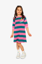 Engineer Stripe Dress Pink And Green Stripes - J20J88_2J295