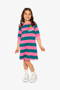 Engineer Stripe Dress Pink And Green Stripes - J20J88_2J295
