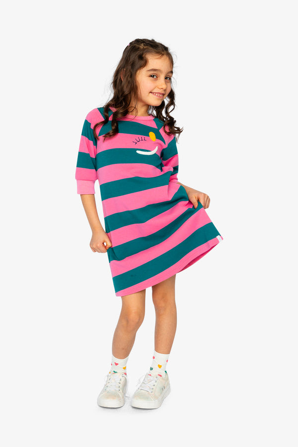 Engineer Stripe Dress Pink And Green Stripes - J20J88_2J295