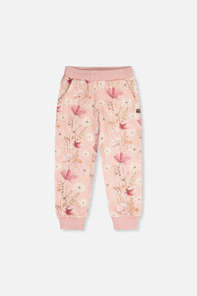 Sweatpants Pink Printed Flowers - J20K20_2J301