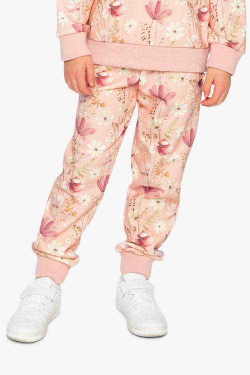 Sweatpants Pink Printed Flowers - J20K20_2J301