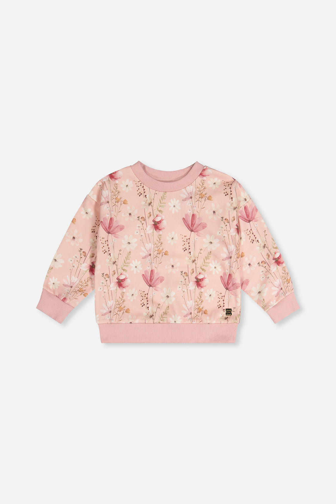 Sweatshirt Pink Printed Flowers - J20K30_2J301