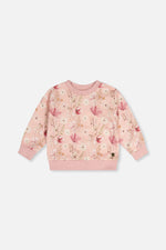 Sweatshirt Pink Printed Flowers - J20K30_2J301