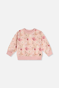 Sweatshirt Pink Printed Flowers - J20K30_2J301