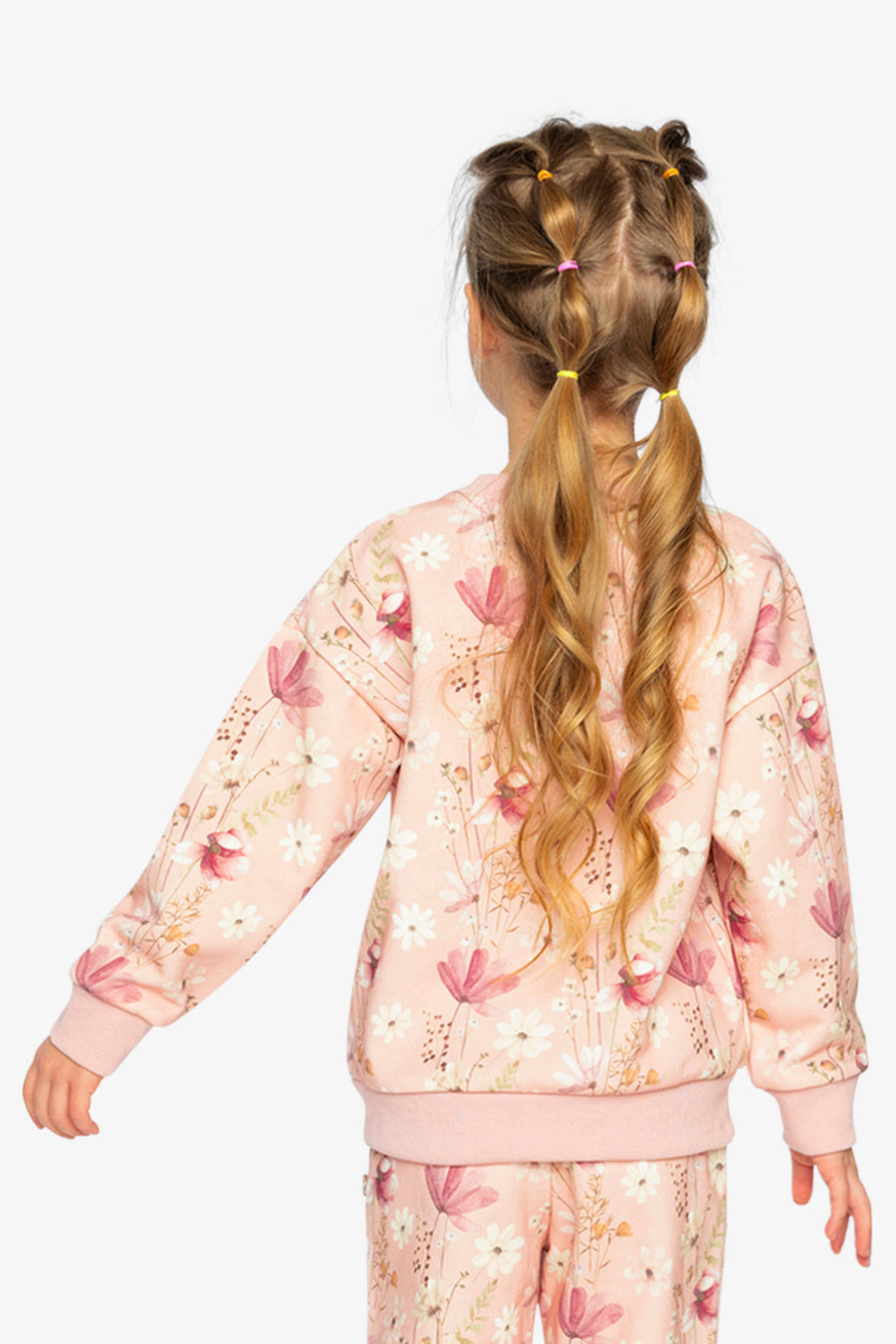 Sweatshirt Pink Printed Flowers - J20K30_2J301