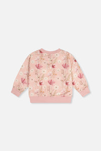 Sweatshirt Pink Printed Flowers - J20K30_2J301