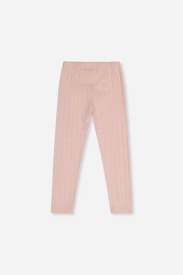 Jacquard Leggings Pale Dusty Pink - J20K60_06220