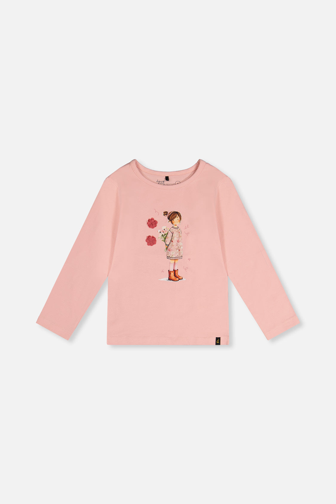 Organic Cotton Jersey T-Shirt Pale Dusty Pink - J20K70_06220
