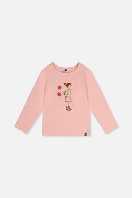 Organic Cotton Jersey T-Shirt Pale Dusty Pink - J20K70_06220
