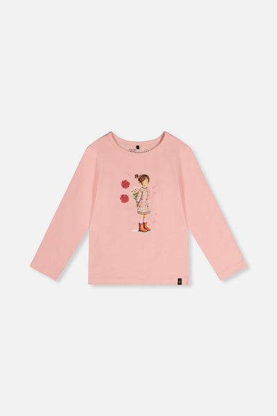 Organic Cotton Jersey T-Shirt Pale Dusty Pink - J20K70_06220