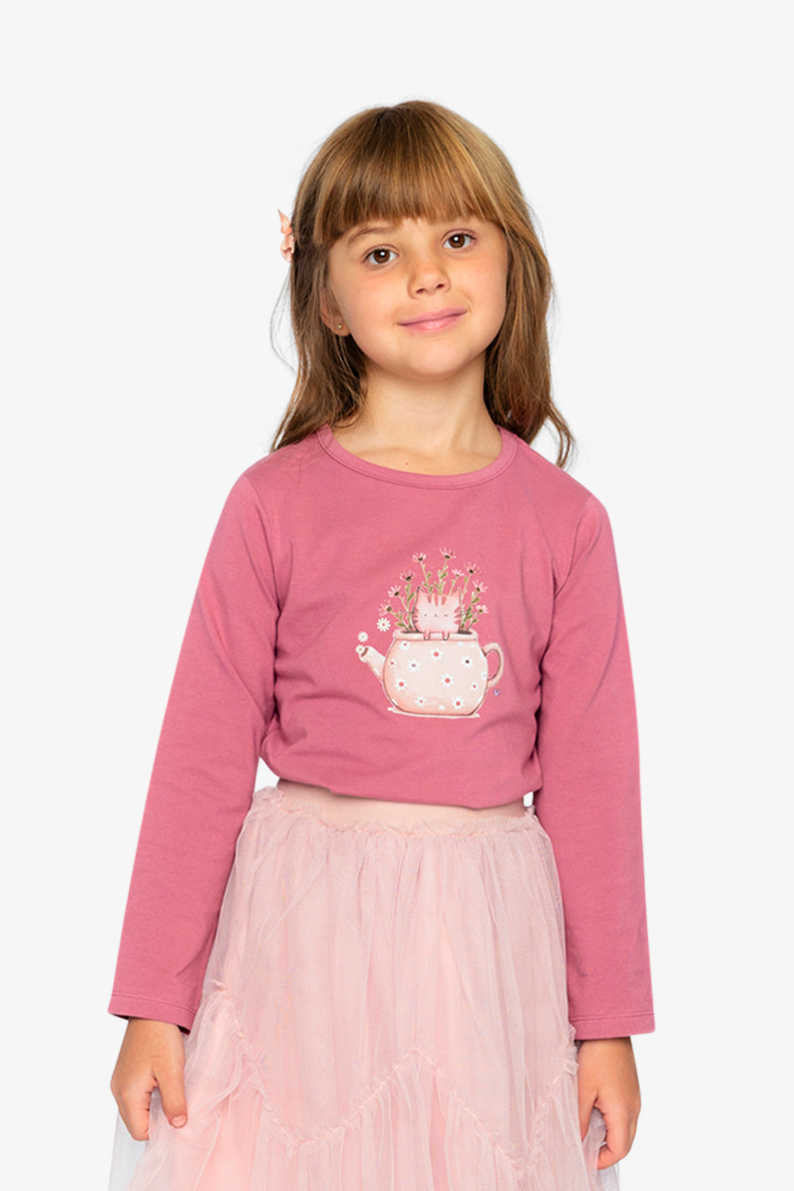 Organic Cotton Jersey T-Shirt Raspberry Pink - J20K70_06930