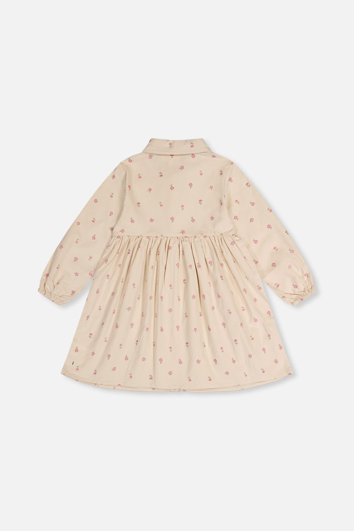 Corduroy Shirt Dress Beige Floral Print - J20K86_2J293