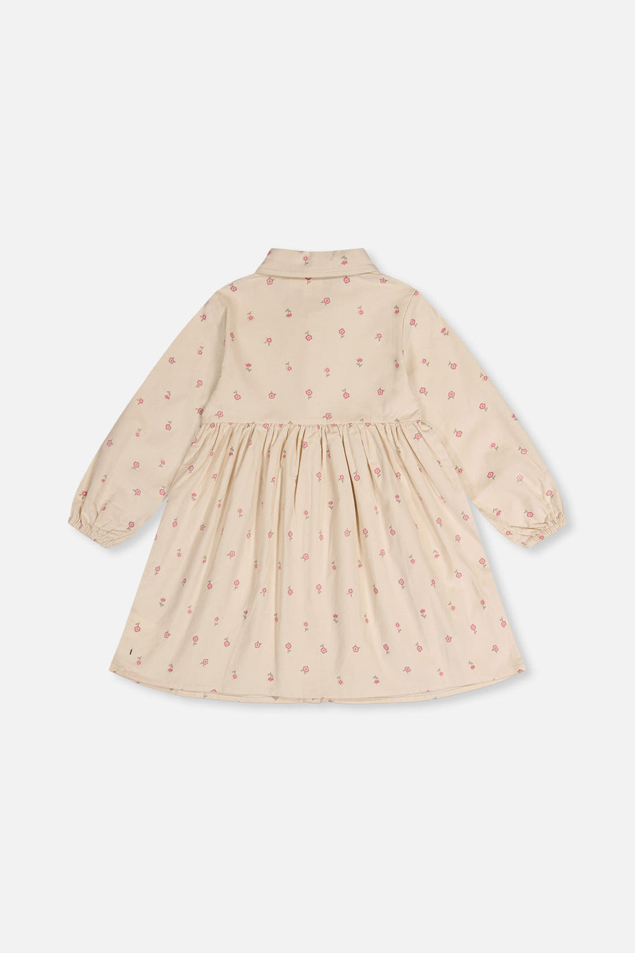 Corduroy Shirt Dress Beige Floral Print - J20K86_2J293