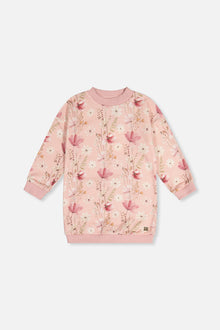 French Terry Dress Pink Printed Flowers - J20K87_2J301