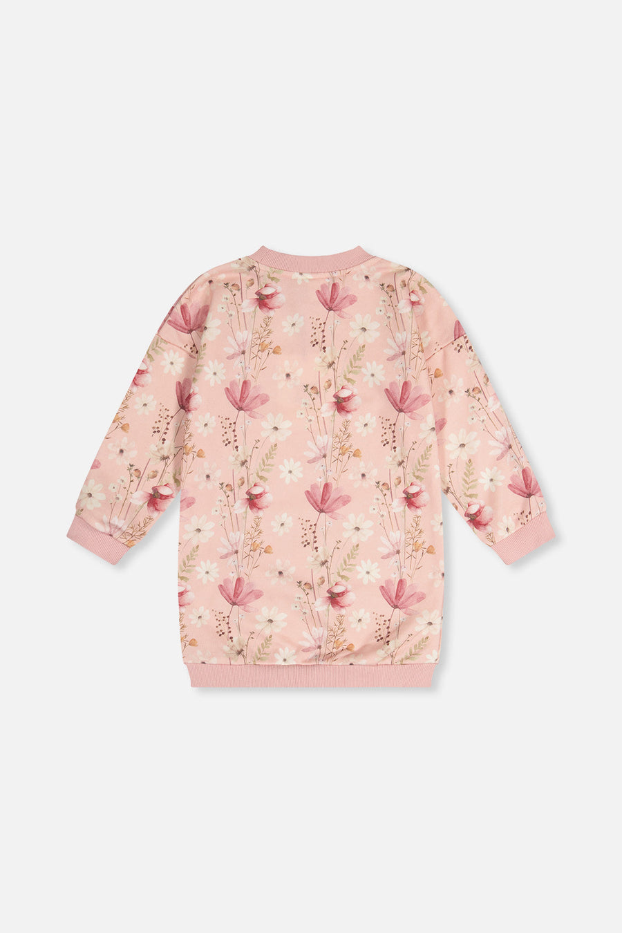French Terry Dress Pink Printed Flowers - J20K87_2J301