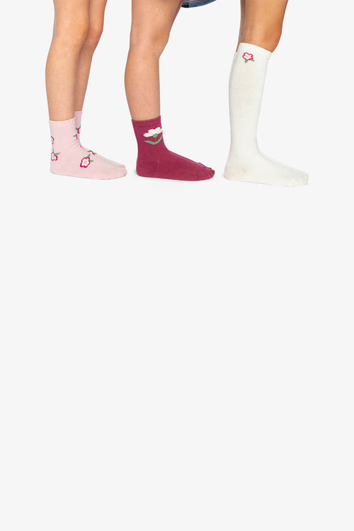 Socks Off-White And Pink - J20KS_01010
