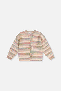 Knitted Cardigan Mauve And Blue Knitwear - J20KT31_2J310