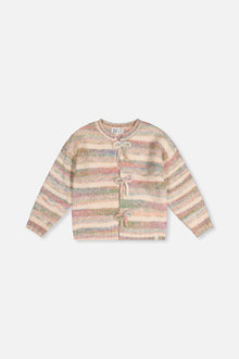 Knitted Cardigan Mauve And Blue Knitwear - J20KT31_2J310